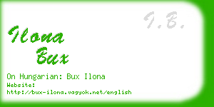 ilona bux business card